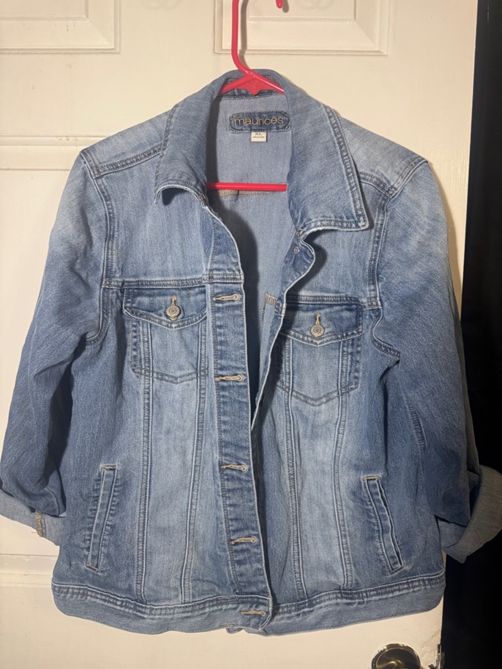 Maurices Faded Light Blue Denim Jacket for Women